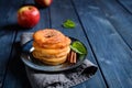 Fried apple rings in a batter Royalty Free Stock Photo