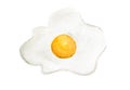 Delicious fried egg on a white background