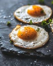 Delicious fried eggs