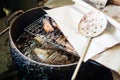 Delicious fried fish in Mexican restaurant Royalty Free Stock Photo