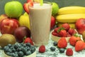 Delicious fruit smoothie made from fresh fruits Royalty Free Stock Photo