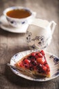 Delicious fruit tart dessert Royalty Free Stock Photo