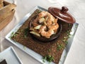 Delicious Gambas al Ajillo at restaurant Vista Mar