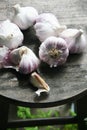 Delicious Garlic Recipe Vegetables Kitchen Royalty Free Stock Photo