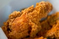 A delicious golden American fried chicken Royalty Free Stock Photo