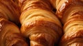 Delicious Golden Croissants Wallpaper, Croissants Texture Pattern. Generative AI