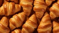 Delicious Golden Croissants Wallpaper, Croissants Texture Pattern. Generative AI