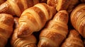 Delicious Golden Croissants Wallpaper, Croissants Texture Pattern. Generative AI