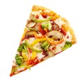 Delicious gourmet pizza with salad trimmings Royalty Free Stock Photo