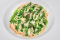 Delicious Green Seafood Salad Marinated, isolated