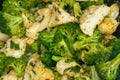 Delicious grilled broccoli and cauliflower