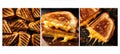 delicious grilled cheese food texture background Royalty Free Stock Photo