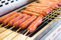 Delicious grilled Taiwan sausages Royalty Free Stock Photo