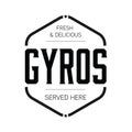 Delicious Gyros sign vintage stamp