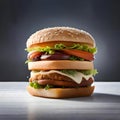 Delicious hamburger - ai generated image