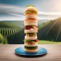 Delicious hamburger - ai generated image