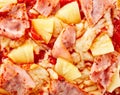 Delicious Hawaiian pizza topping background Royalty Free Stock Photo