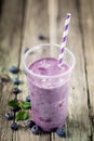 Delicious healthy blueberry smoothie