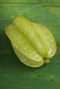 Delicious healthy fresh green Starfruit Royalty Free Stock Photo