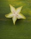 Delicious healthy fresh green Starfruit Royalty Free Stock Photo