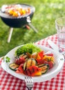 Delicious healthy plate of roasted vegetables, veggie