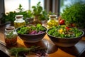 Fresh and Colorful Salad Bowl with Balsamic Vinaigrette