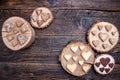 Delicious heart shaped cookies baked with love Royalty Free Stock Photo