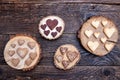 Delicious heart shaped cookies baked with love Royalty Free Stock Photo