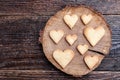 Delicious heart shaped cookies baked with love Royalty Free Stock Photo