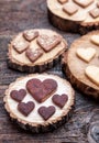 Delicious heart shaped cookies baked with love Royalty Free Stock Photo