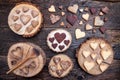 Delicious heart shaped cookies baked with love Royalty Free Stock Photo