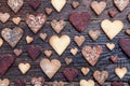 Delicious heart shaped cookies baked with love Royalty Free Stock Photo