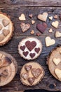 Delicious heart shaped cookies baked with love Royalty Free Stock Photo