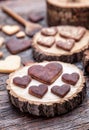 Delicious heart shaped cookies baked with love Royalty Free Stock Photo