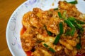 A delicious home-cooked dish, deep-fried shrimp balls Royalty Free Stock Photo