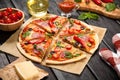 Delicious home made pizza Royalty Free Stock Photo