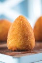 Delicious home made rice balls  from Sicily, called Arancine Royalty Free Stock Photo