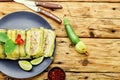 Chicken and zucchini terrine