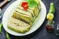 Chicken and zucchini terrine