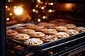 delicious homemade christmas cookies baking in the oven