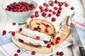 Delicious homemade cranberry loaf cake Royalty Free Stock Photo