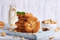 Delicious homemade crispy cookies with peanuts
