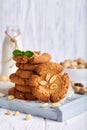 Delicious homemade crispy cookies with peanuts