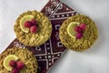 Delicious homemade crumbly shortbread cokies with raspberries