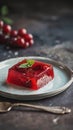 Delicious homemade fruit flavored red jelly