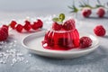 Delicious homemade fruit flavored red jelly