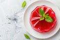 Delicious homemade fruit flavored red jelly