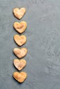 Delicious homemade ginger shortbread gingerbread cookie on a gray concrete surface