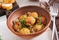 Delicious homemade meatballs with mushroom cream sauce. Swedish cuisine Royalty Free Stock Photo