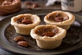 Mini Pecan Butter Tarts Royalty Free Stock Photo